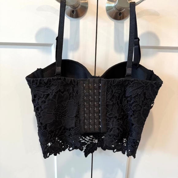 Lace Bustier Bra/Bralette Crop Top - Small (NWOT) - Picture 4 of 7